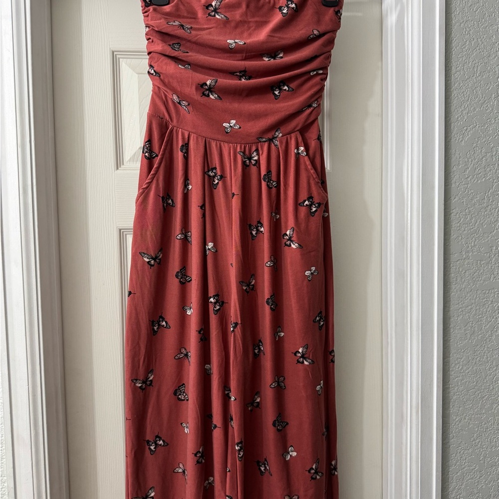 J for Justify Strapless Butterfly Jumpsuit